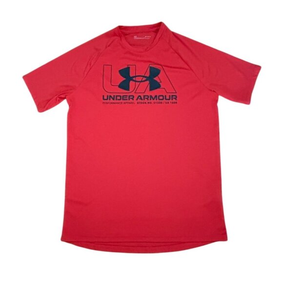 Under Armour Mens Loose Fit Moisture Wicking Athletic Shirt-Red-M-GUC - Picture 1 of 4